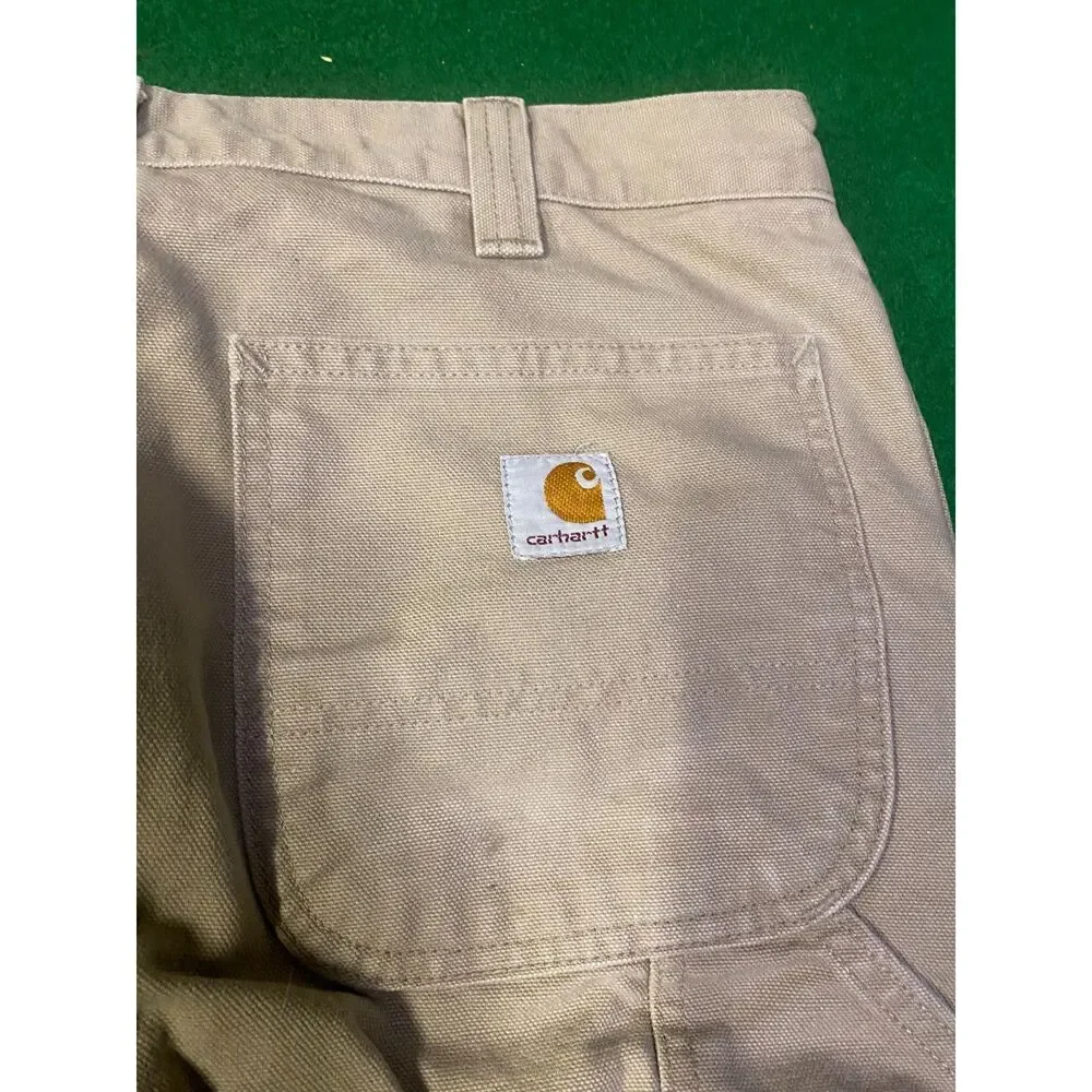 Carhartt Carpenter jeans pants relaxed fit tan size 33